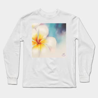 Plumeria watercolor Long Sleeve T-Shirt